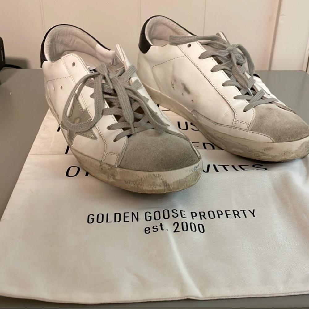 Golden Goose White and Gray Women's Sneakers - Picture 2 of 12